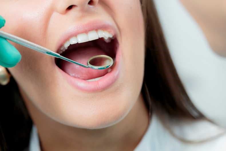 Dentist treating toothache