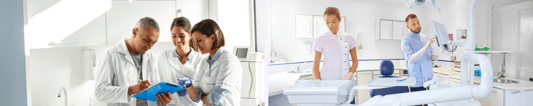 X-ray showing sinus lift surgery for dental implants