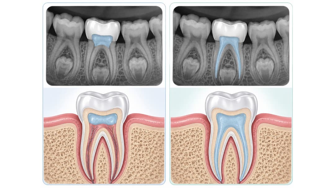 Pulpotomy versus pulpectomy: a comparison of how much of the pulp is treated